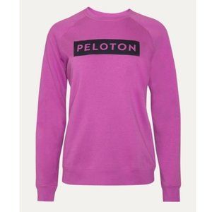 NWT Peloton Classic Sweatshirt XL pullover pink purple logo spin active